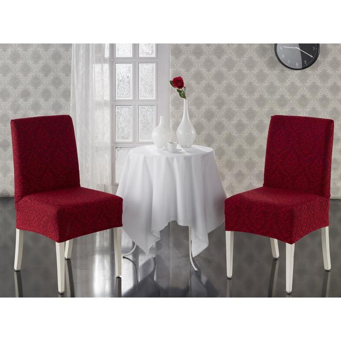 фото Чехлы на стулья milano, 2 шт., цвет бордовый karna