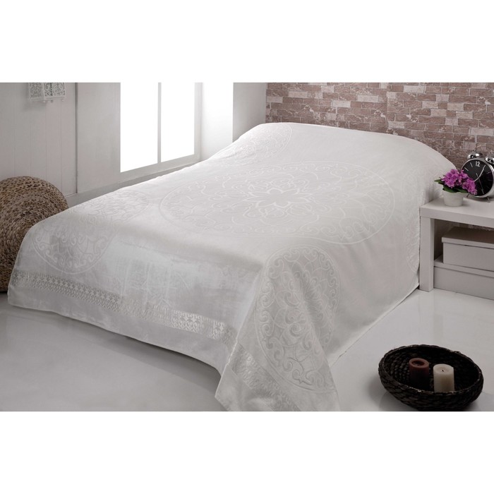 Простыня с велюром Ottomon, размер 200х220 см, кремовый, 420 г/м2