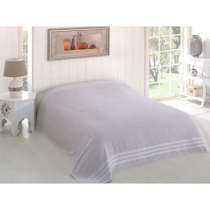 Простыня махровая Petek, размер 160х220 см, серый, 310 г/м2