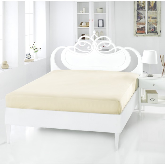 Простыня Servan, размер 240х260 см, кремовый, сатин 120 г/м2