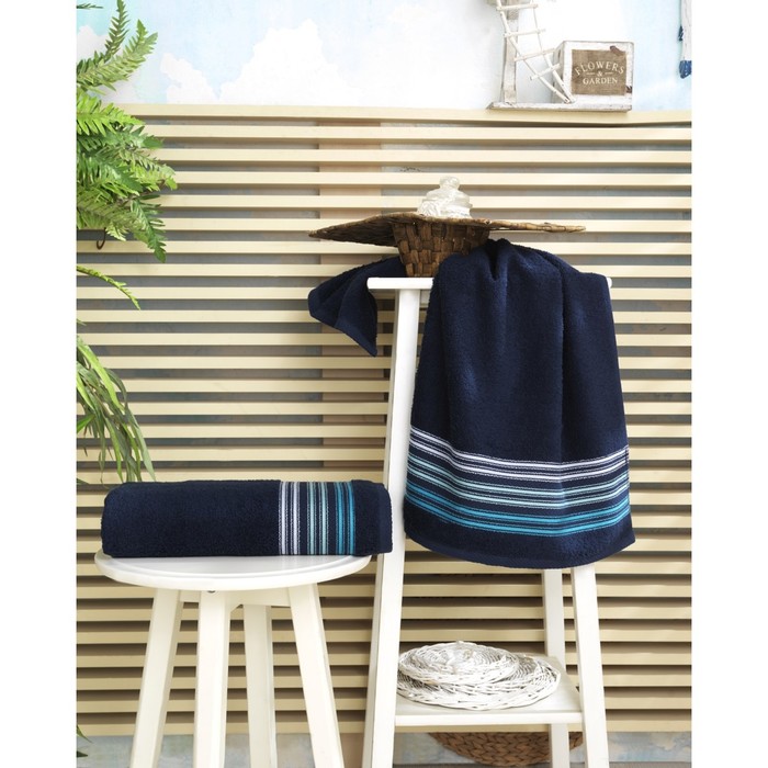 Полотенце Paula, размер 70х140 см, цвет синий