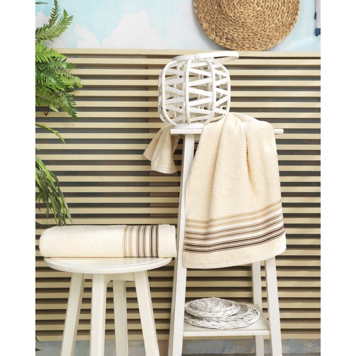 Полотенце Paula, размер 70х140 см, цвет кремовый