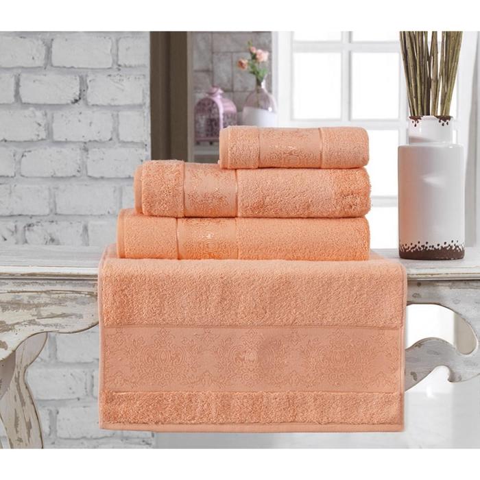 Полотенце Pandora, размер 50х90 см, коралловый, махра 500 г/м2