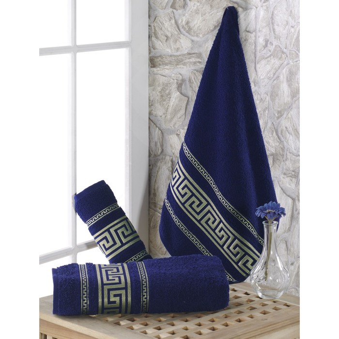 Полотенце Iteka, размер 90х150 см, синий, махра 350 г/м2