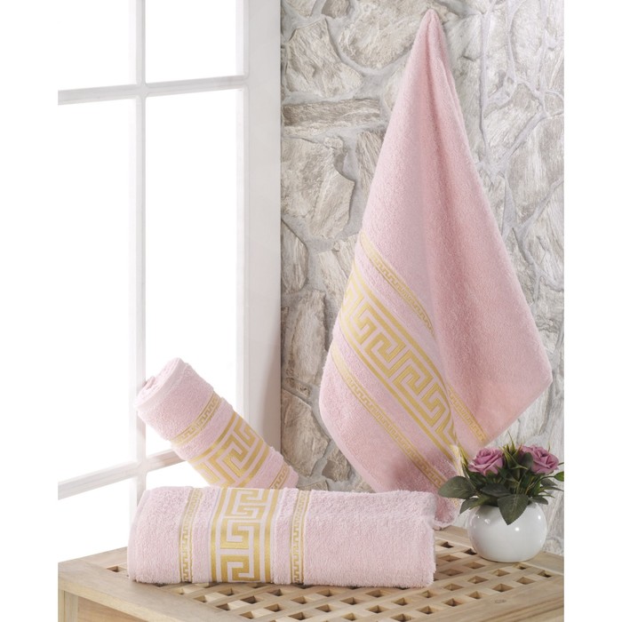 Полотенце Iteka, размер 90х150 см, светло-розовый, махра 350 г/м2