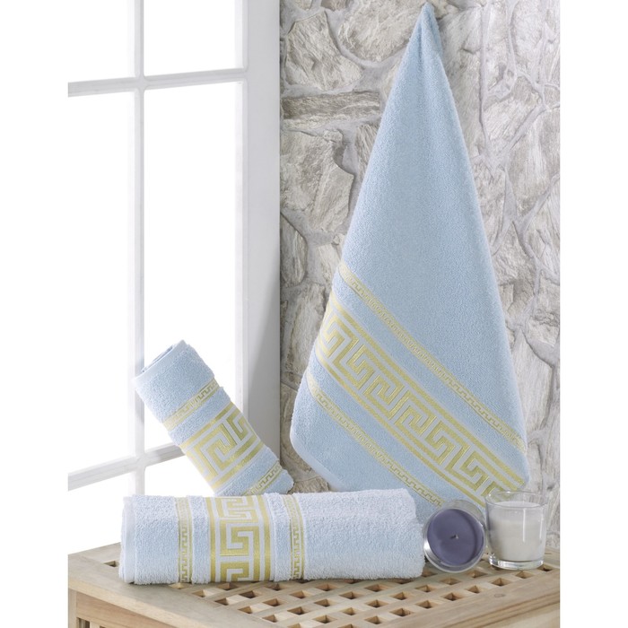 Полотенце Iteka, размер 90х150 см, светло-голубой, махра 350 г/м2