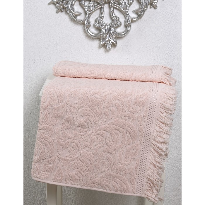 Полотенце Esra, размер 90х150 см, абрикосовый, махра 500 г/м2