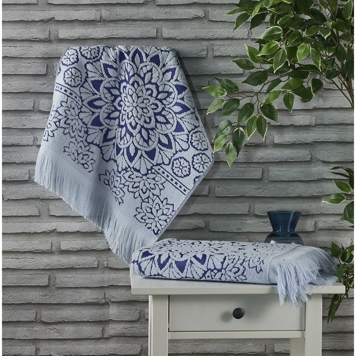 Полотенце Duru, размер 50х90 см, голубой, махра 550 г/м2