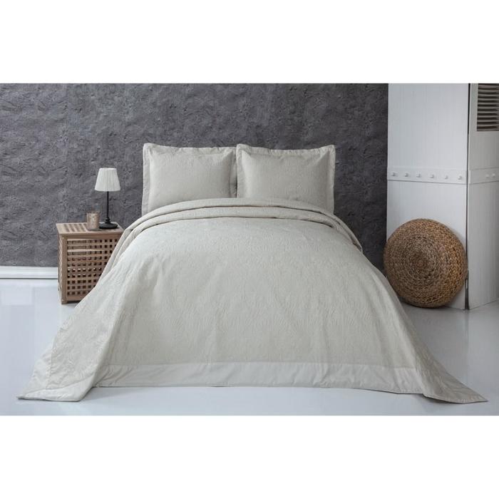 Комплект Gabel: покрывало 260 × 260 см, наволочки 50 × 70 см - 2 шт, кремовый