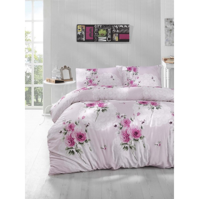 КПБ Ela 1,5 сп, 160х240 см, 160х220 см, 50х70 см-1 шт., сиреневый
