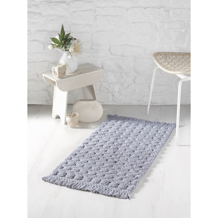 Коврик с бахромой Ponpon, размер 50х80 см, цвет бежевый