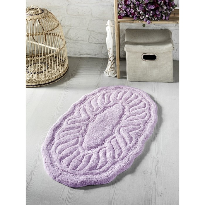 Коврик для ванной Wenge, размер 50х80 см, цвет сиреневый