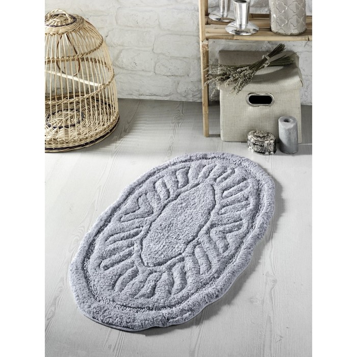 Коврик для ванной Wenge, размер 50х80 см, цвет серый