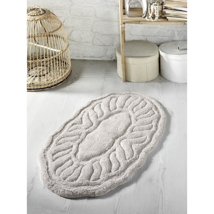 Коврик для ванной Wenge, размер 50х80 см, цвет светло-бежевый