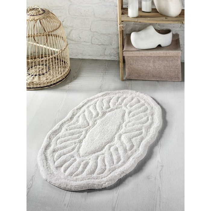 Коврик для ванной Wenge, размер 50х80 см, цвет кремовый