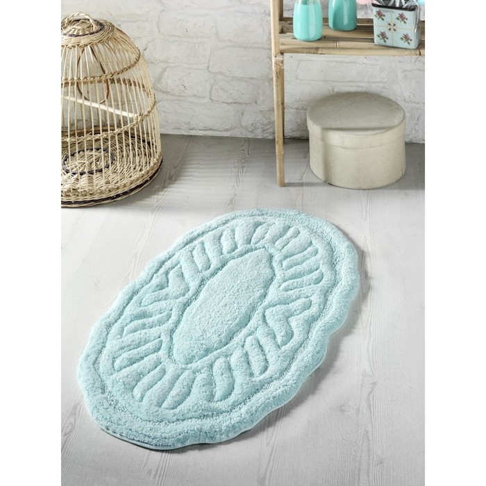 Коврик для ванной Wenge, размер 50х80 см, цвет зелёный