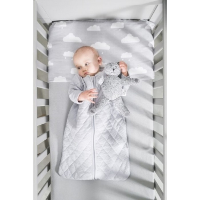 Спальный мешок, длина 90 см, 9 мес.-1,5 года, серый