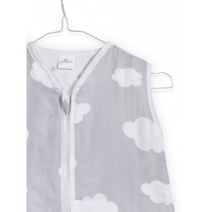Спальный мешок муслиновый, длина 70 см, 0-9 мес., серые облака