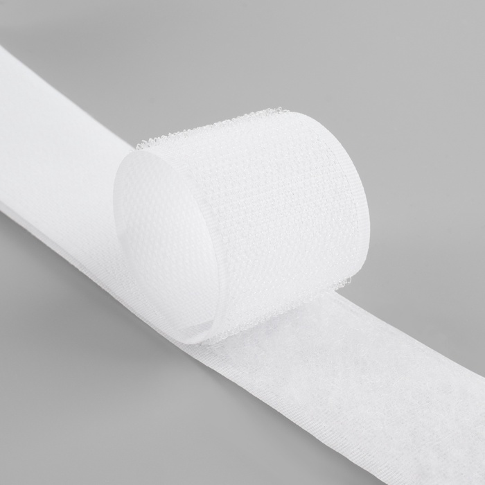 Липучка, ширина 40мм, 25±1м , цвет белый