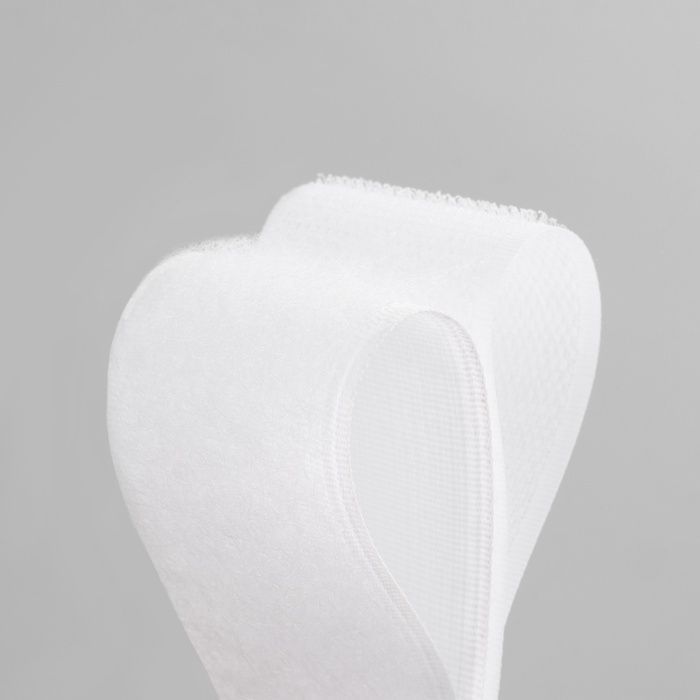 Липучка, ширина 40мм, 25±1м , цвет белый