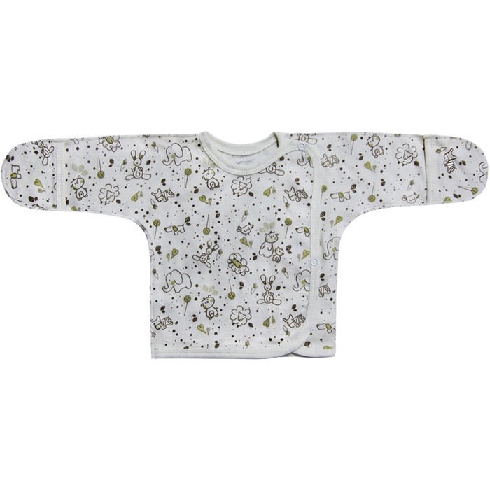 Распашонка на кнопках детская (5 шт. в уп.), рост 62 см, цвет коричневый 5405