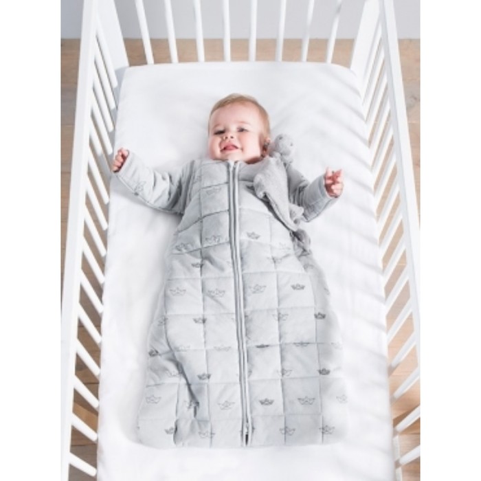 Спальный мешок "Серые кораблики", размер 110 см, 1,5-3 года
