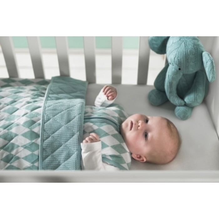 Спальный мешок "Зелёные ромбы", длина 70 см, 0-9 месяцев