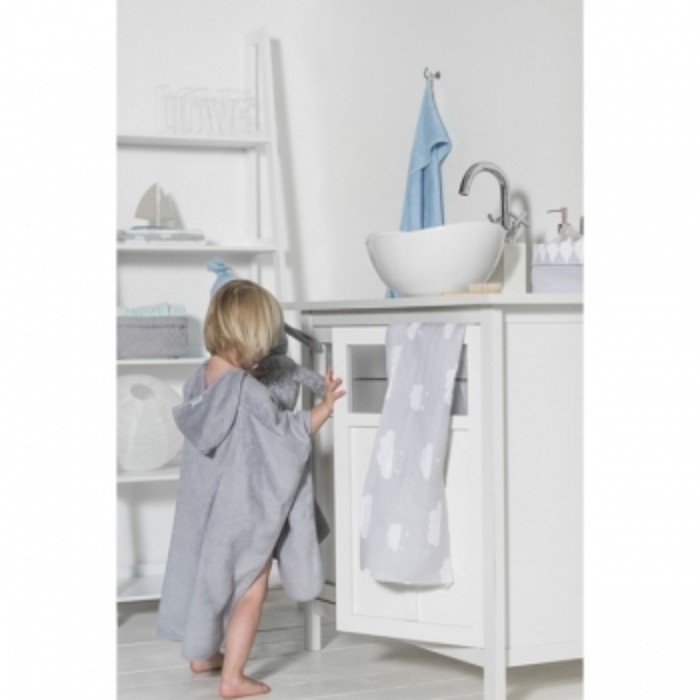 Полотенце-пончо, размер 60х70 см, цвет серый