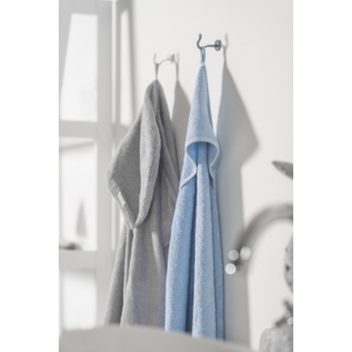 Полотенце с капюшоном, размер 75х75 см, цвет серый