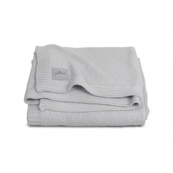 Плед вязаный Soft knit, размер 75х100 см, цвет серый