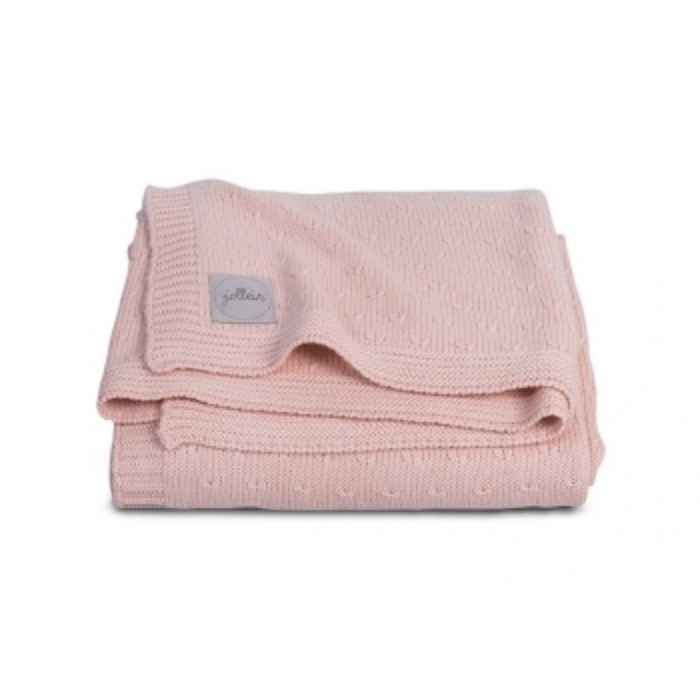 Плед вязаный Soft knit, размер 100х150 см, цвет персиковый