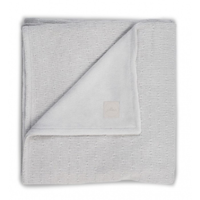 Плед вязаный Soft knit с мехом, размер 100х150 см, цвет серый