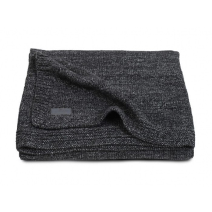 Плед вязаный Natural knit, размер 75х100 см, цвет антрацит