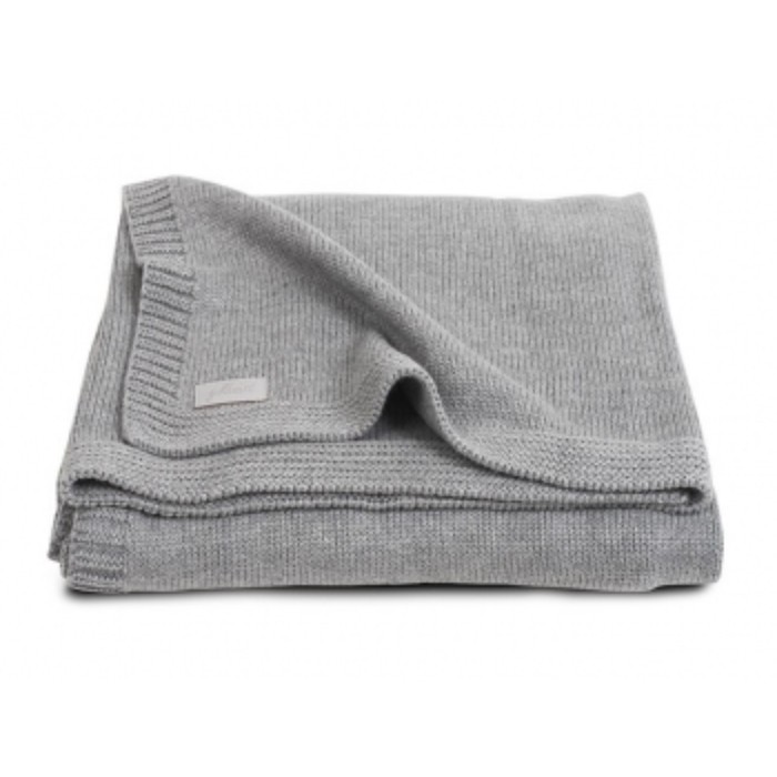 Плед вязаный Natural knit, размер 100х150 см, цвет серый