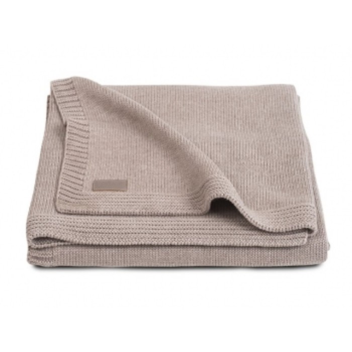 Плед вязаный Natural knit, размер 100х150 см, цвет песочный