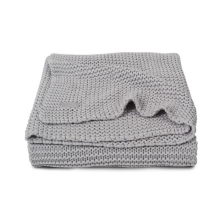 Плед вязаный Heavy knit, размер 100х150 см, цвет светло-серый