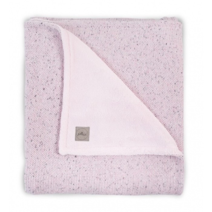 Плед вязаный Confetti knit с мехом, размер 75х100 см, цвет винтажно-розовый