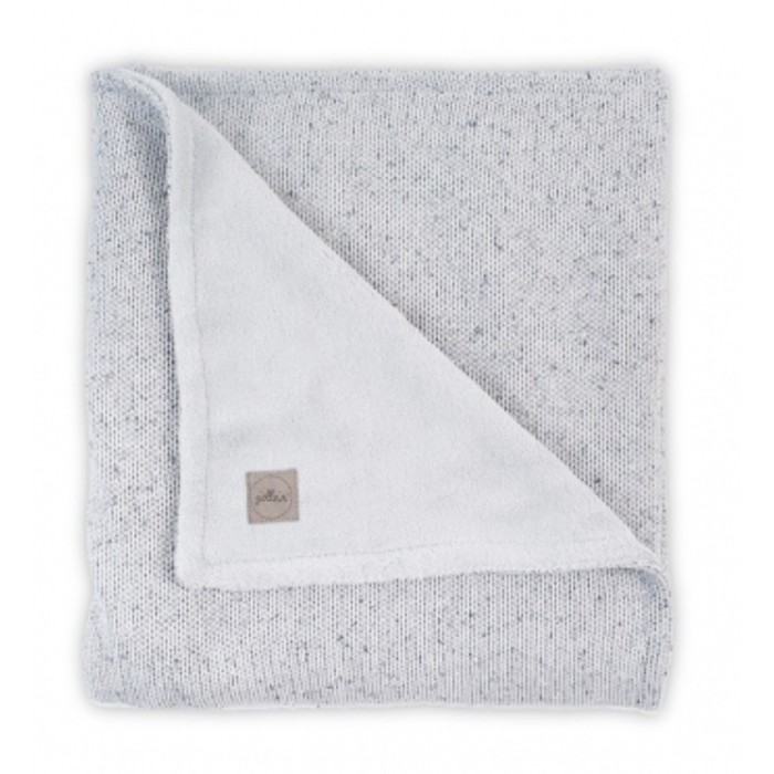 Плед вязаный Confetti knit с мехом, размер 100х150 см, цвет серый