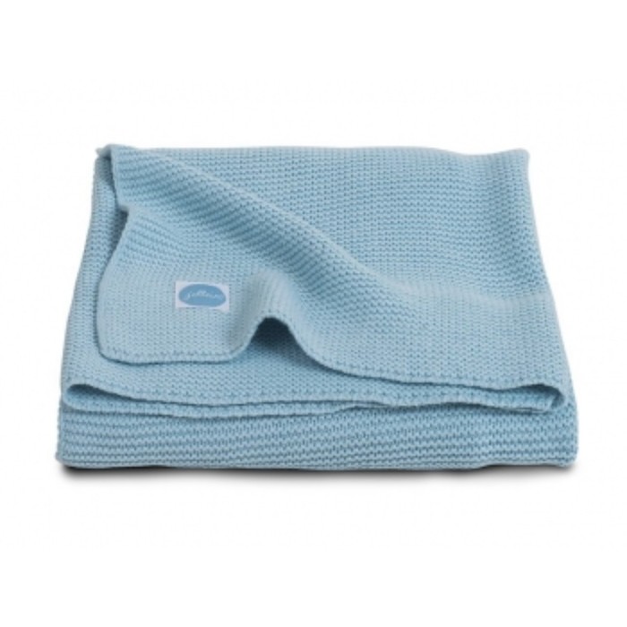 Плед вязаный Basic knit, размер 75х100 см, цвет сине-голубой