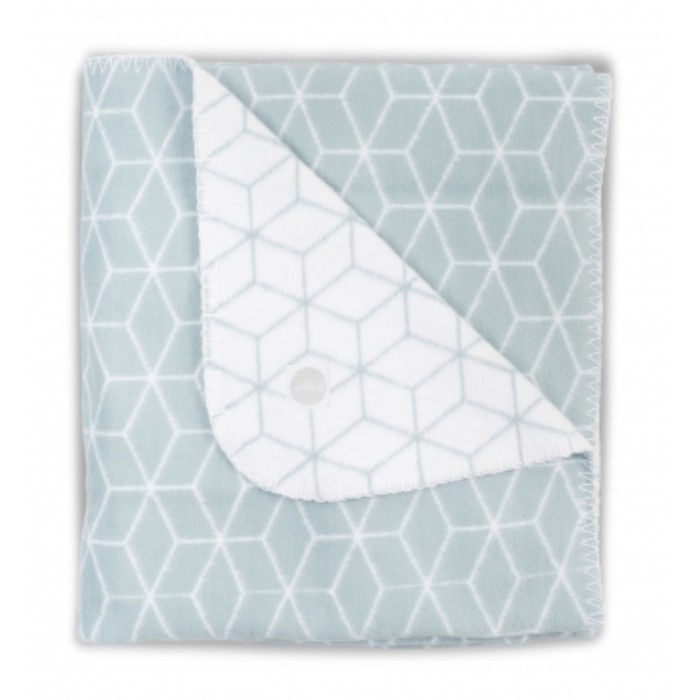 Плед байковый Graphic, размер 75х100 см, цвет серо-зелёный