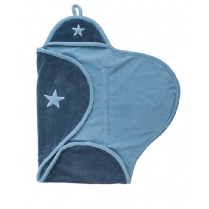 Одеяло-конверт, размер 100х105 см, винтажный голубой, флис