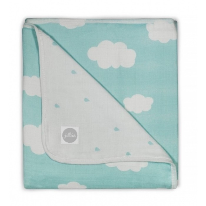 Одеяло муслиновое, размер 75х100 см, нефритовые облака