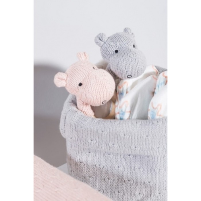 Корзина Soft knit, размер 14х31 см, цвет серый