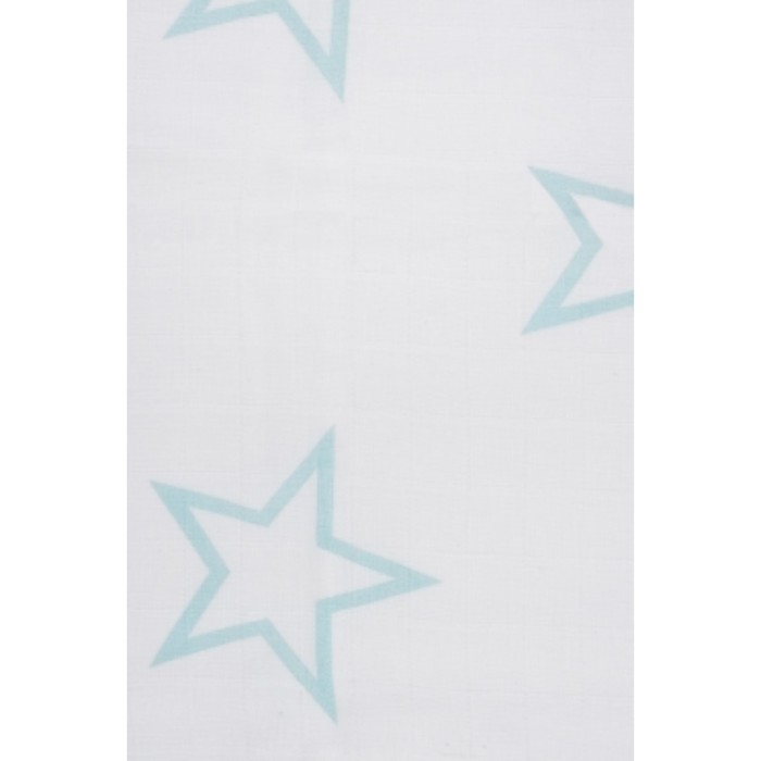 Комплект муслиновых пелёнок, размер 115х115 см-3 шт., нефритовые звёзды