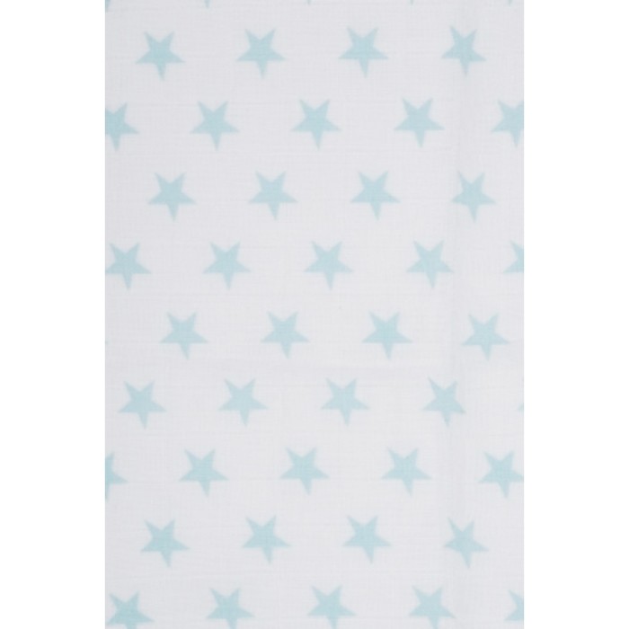 Комплект муслиновых пелёнок, размер 115х115 см-3 шт., нефритовые звёзды