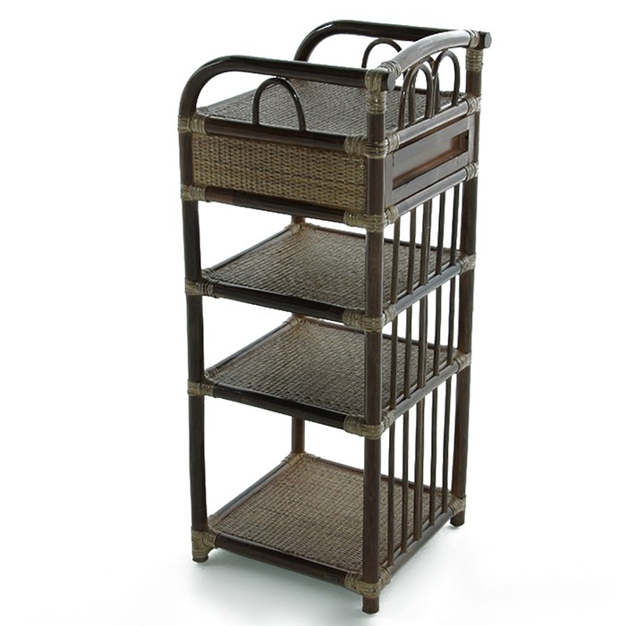 Тумба, натуральный ротанг, цвет тёмно-коньячный, 13/07