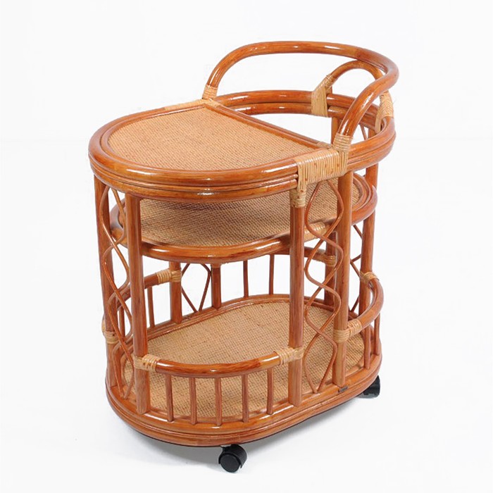 Столик барный, натуральный ротанг, цвет коньячный, 21/16