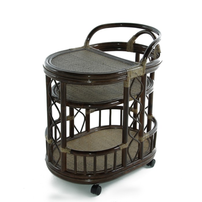 Столик барный, натуральный ротанг, цвет тёмно-коньячный, 21/16