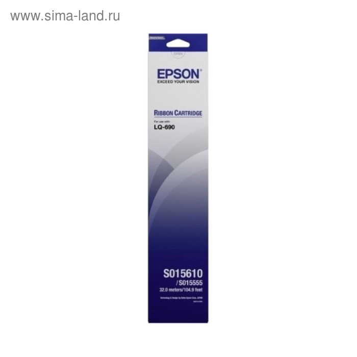 Картридж ленточный Epson S015610 (C13S015610BA) черный для Epson LQ-690 цена и фото