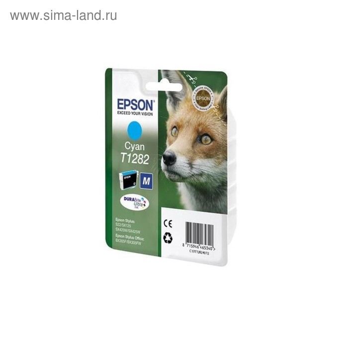 

Картридж струйный Epson T1282 C13T12824012 голубой (3.5мл) для Epson S22/SX125